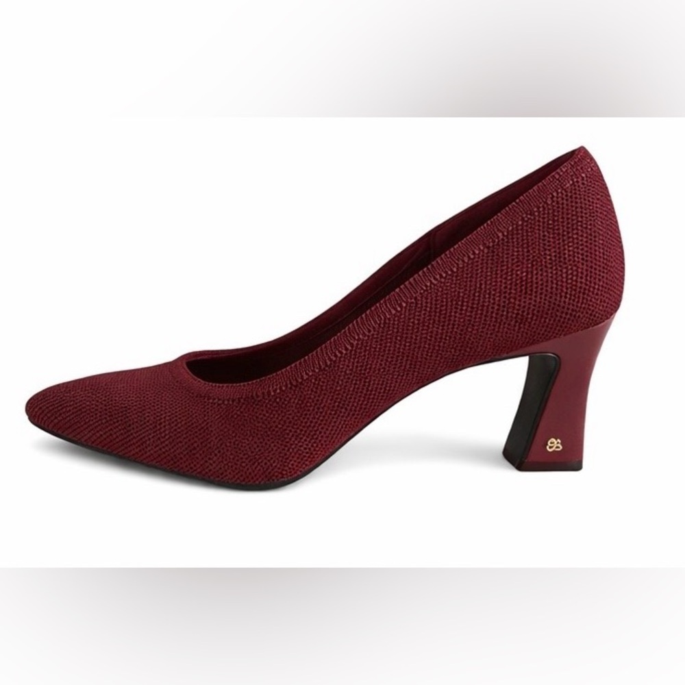 NWT Burgundy SerenTouch Pointed Toe Heeled Pump - Picture 5 of 10